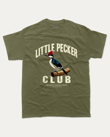 Little Pecker Club Graphic Tees The Thread Dept Graphic Crew Neck Short Sleeve T-shirt Heather Military Green